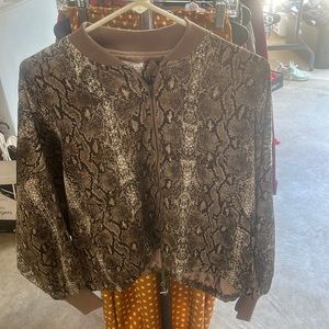 Snakeskin Bomber Jacket